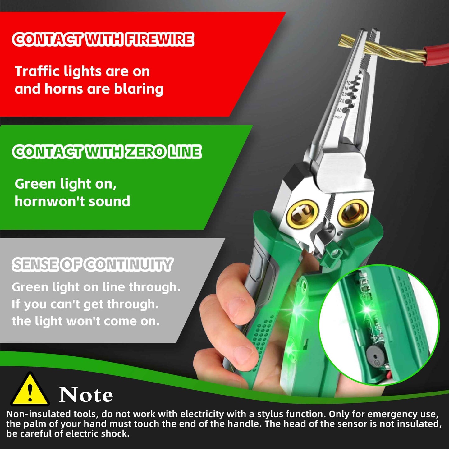 8 in 1 Wire Stripper with Voltage Tester, Pinzas Para Electricista, Electric Pliers, Multi-function Electric Wire Stripping Tool for Cutting and Pulling Pliers, Electrician Repair Tool