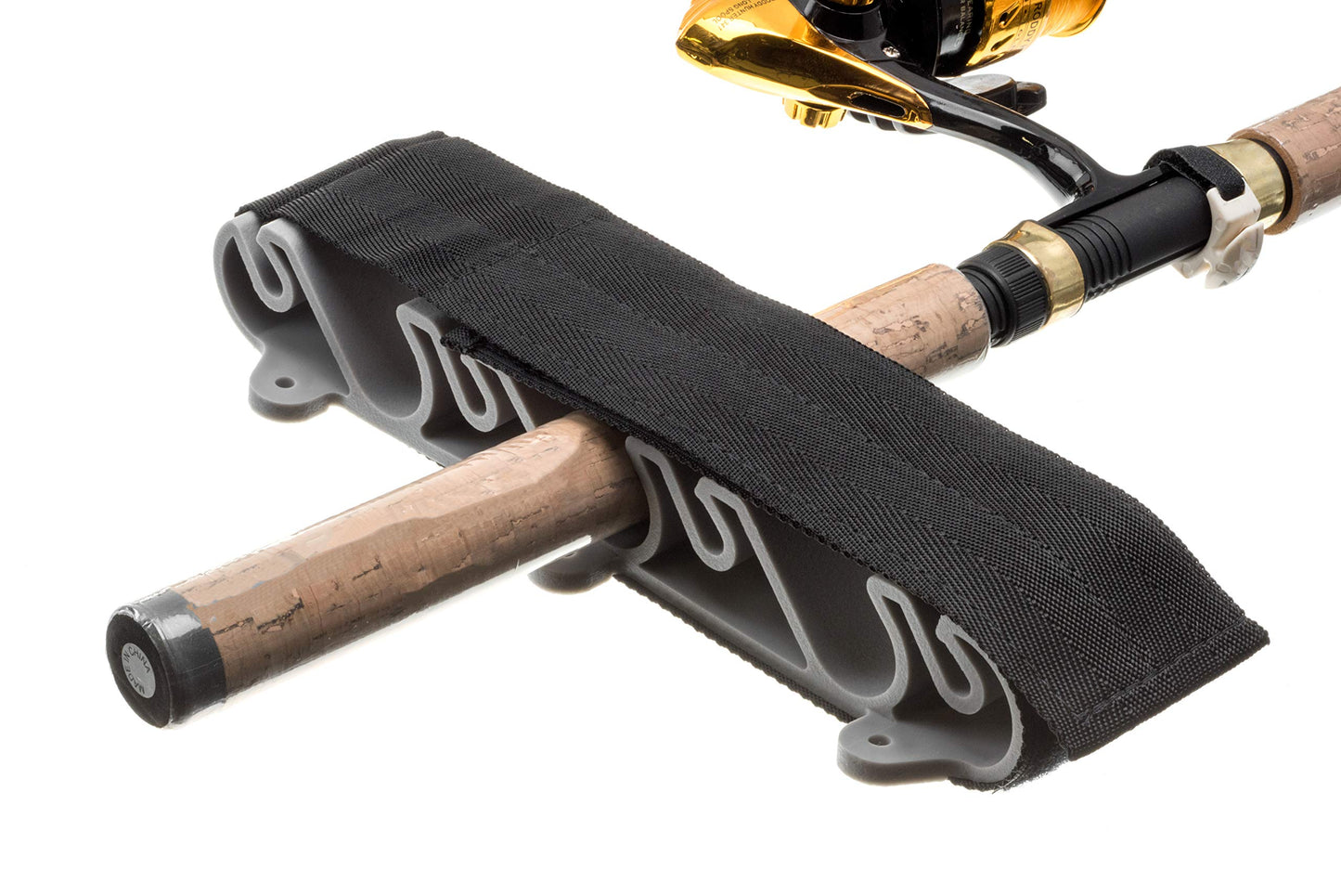 Attwood 12761-7 Vertical Mount Rod Holder, Fishing Rod Storage, Gray Plastic, Holds 4 to 6 Rods