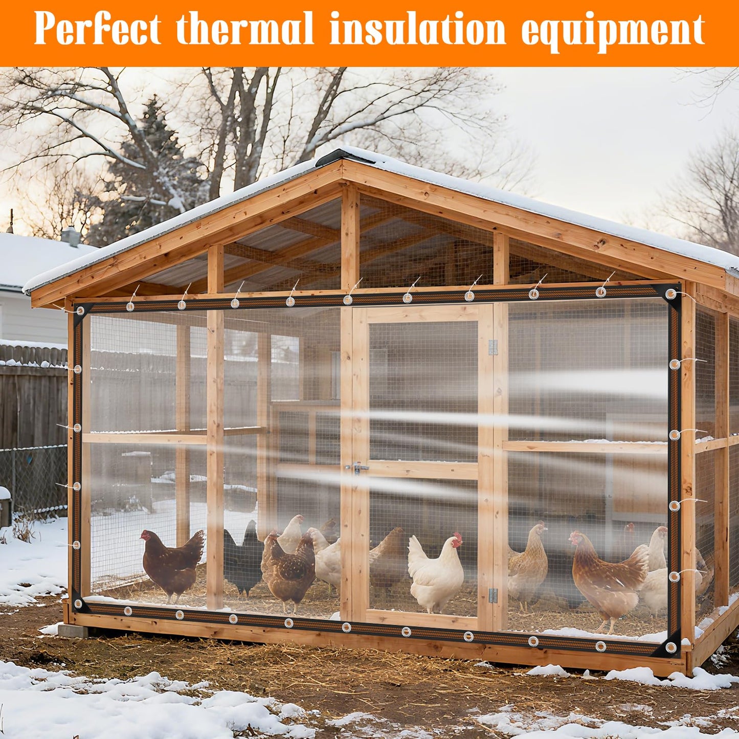 4x6ft Clear Waterproof Tarps Heavy Duty Transparent Tarpaulins Clear Vinyl Tarps with Grommet, Outdoor Transparent Cover for Greenhouse, Patio, Porches, Tent, Chicken Coop