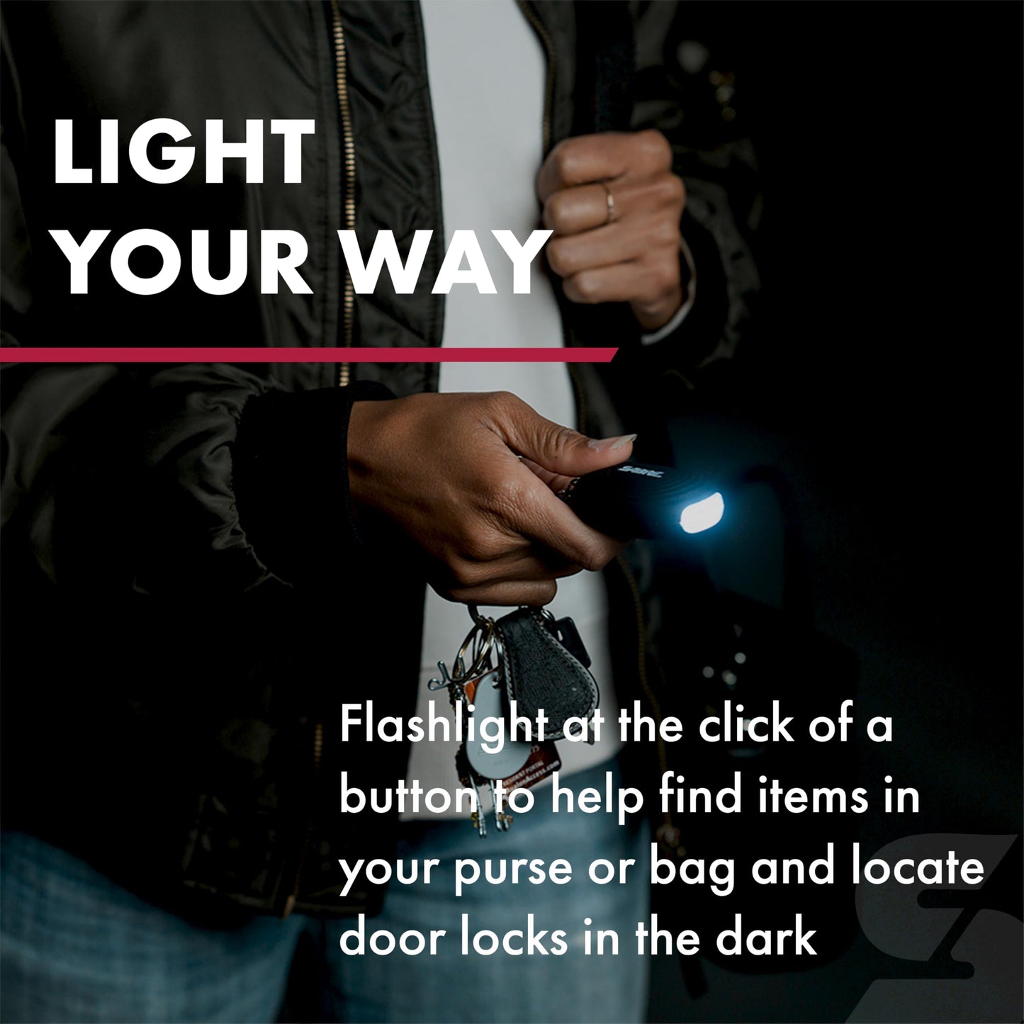 SABRE Personal Safety Kit with Pepper Spray for Self Defense and 2-in-1 Personal Alarm with LED Light, 25 Bursts, 130dB Alarm, Audible Up to 1,250 Feet, Quick Release Key Ring, Lavender, 0.54 fl oz