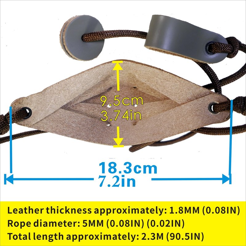 Plus Old-Fashioned Slingshot Rock Sling Tennis Ball Thrower Shepherds Sling (1pack)