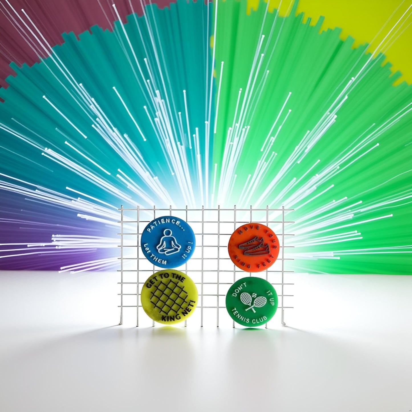 Myuiao 4 Pcs Spicy/Aggressive Reminder to Keep You On Your Tennis Game - Tennis Vibration Dampener, Tennis Racket Dampener, The Best Tennis Gift for Every Player and Team Tennis Vibration Dampeners