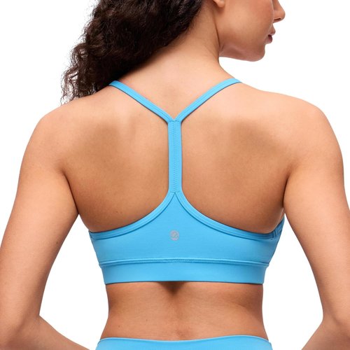 CRZ YOGA Butterluxe Y-Back Sports Bra for Women - Padded Low Impact Yoga Top in Stylish Design
