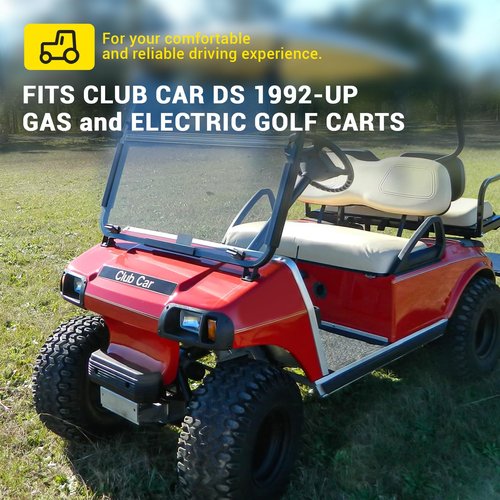 DRIVE UP Golf Cart Bushings Kit for Club Car DS, Front or Rear Leaf Spring Red Polyurethane Bushings Sleeves and Screw Set for Club Car DS 1992-Up Gas and Electric Models OEM 1015583 1012303 8755