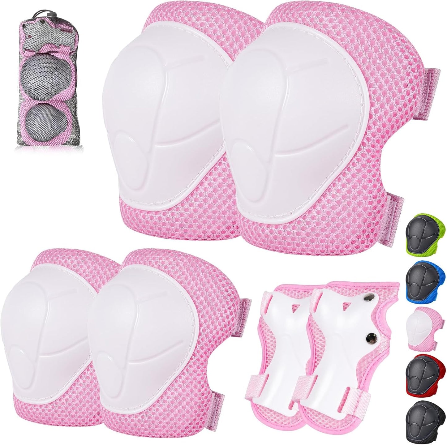 Skiennix Kids Protective Gear Set - Knee Pads, Elbow Pads & Wrist Guards | 3-14 Years, Ideal for Skateboarding & Cycling