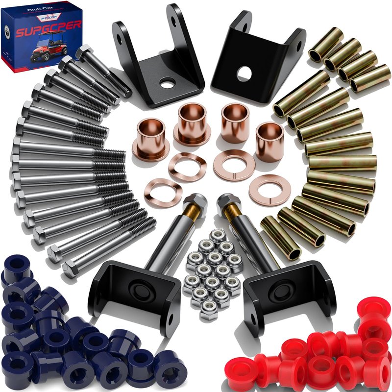 SUPGCPER Club Car Front Rear End Repair Bushing Kit for DS 1993-Up Modles, Golf Cart Deluxe Repair Kits with DS King Pin & Bushing Kit, Club Car Front End Rebuild Kit OEM# 1015583 1016386 1016384