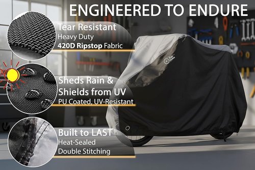 Bike Cover - Skiennix Waterproof Outdoor Protection | Heavy Duty 420D Ripstop | Fits Bikes Up to 29 in