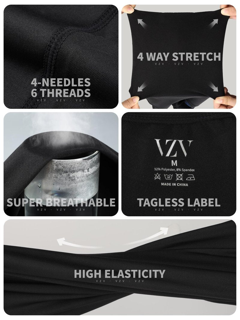 VZV 3 Pack Thermal Underwear for Men Fleece Lined Long Johns for Men Thermal Underwear Base Layer Top and Bottom Set