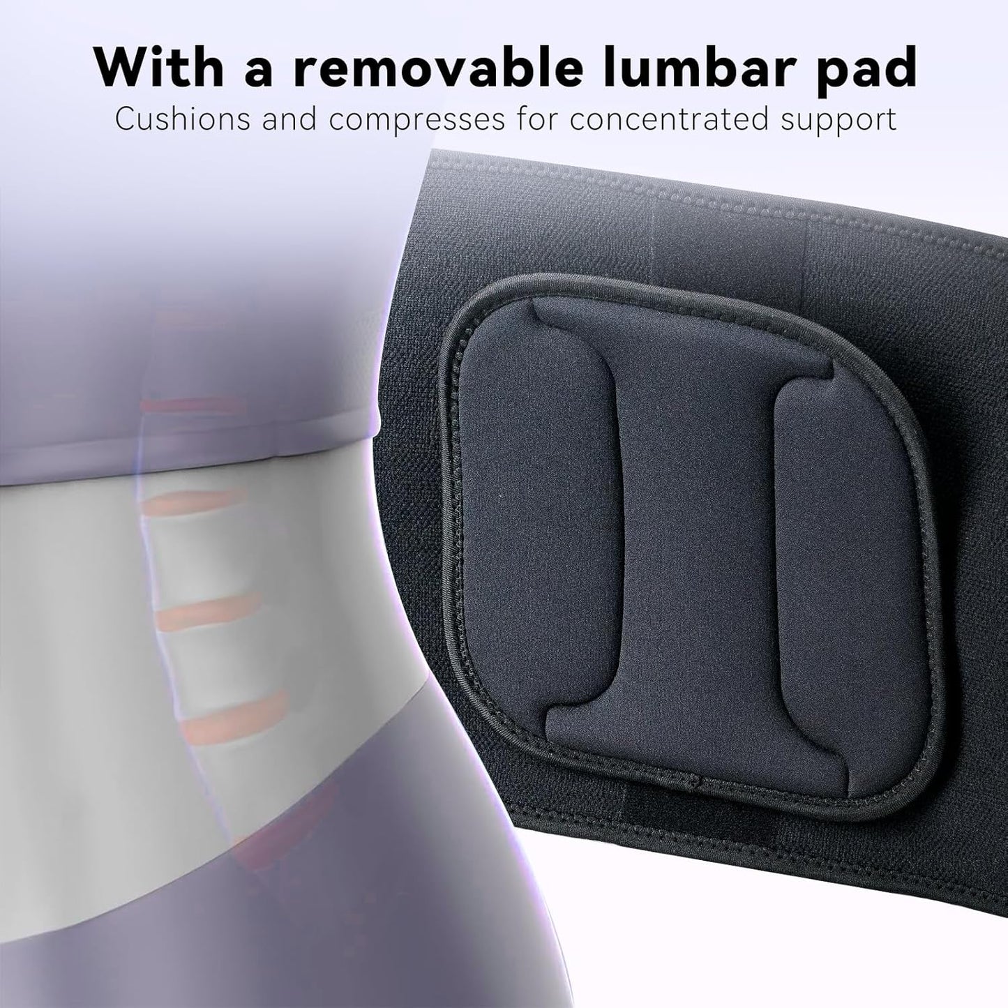 Skiennix Back Brace - Lumbar Support Belt for Pain Relief | Breathable Design with 7 Stays - Size M