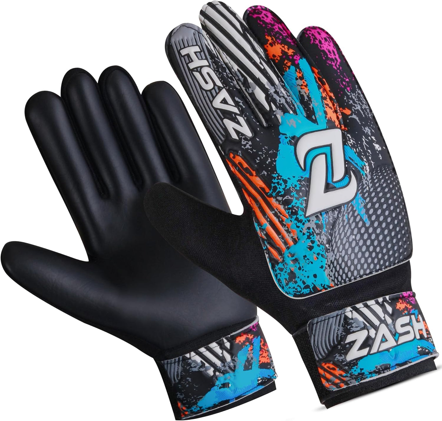 ZASH Soccer Goalie Gloves - Double Wrist Protection & 4-mm Latex Grip | Youth & Adult Sizes