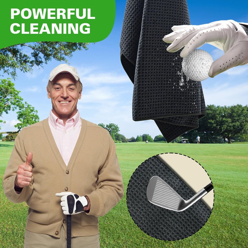 Orle Oko Golf Cart Ball Washer and Club Cleaner Kit with Golf Towel, Universal Golf Ball Washer Cleaner for EZGO, Club Car, Yamaha, Advanced EV, Star EV