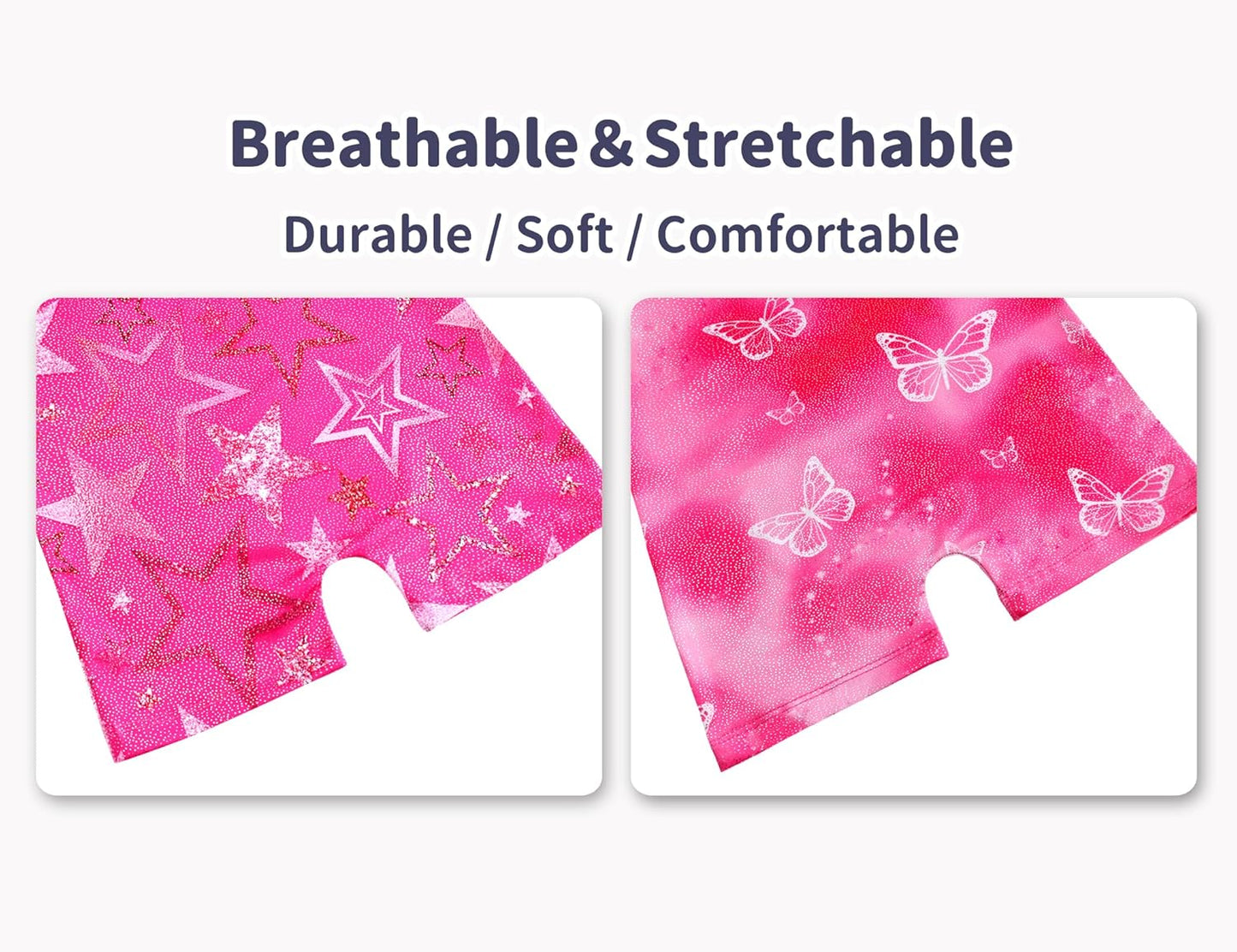 Snowheart Gymnastics Leotards for Girls - Sparkly Sleeveless Biketards 2-Pack for Dance & Tumbling Classes