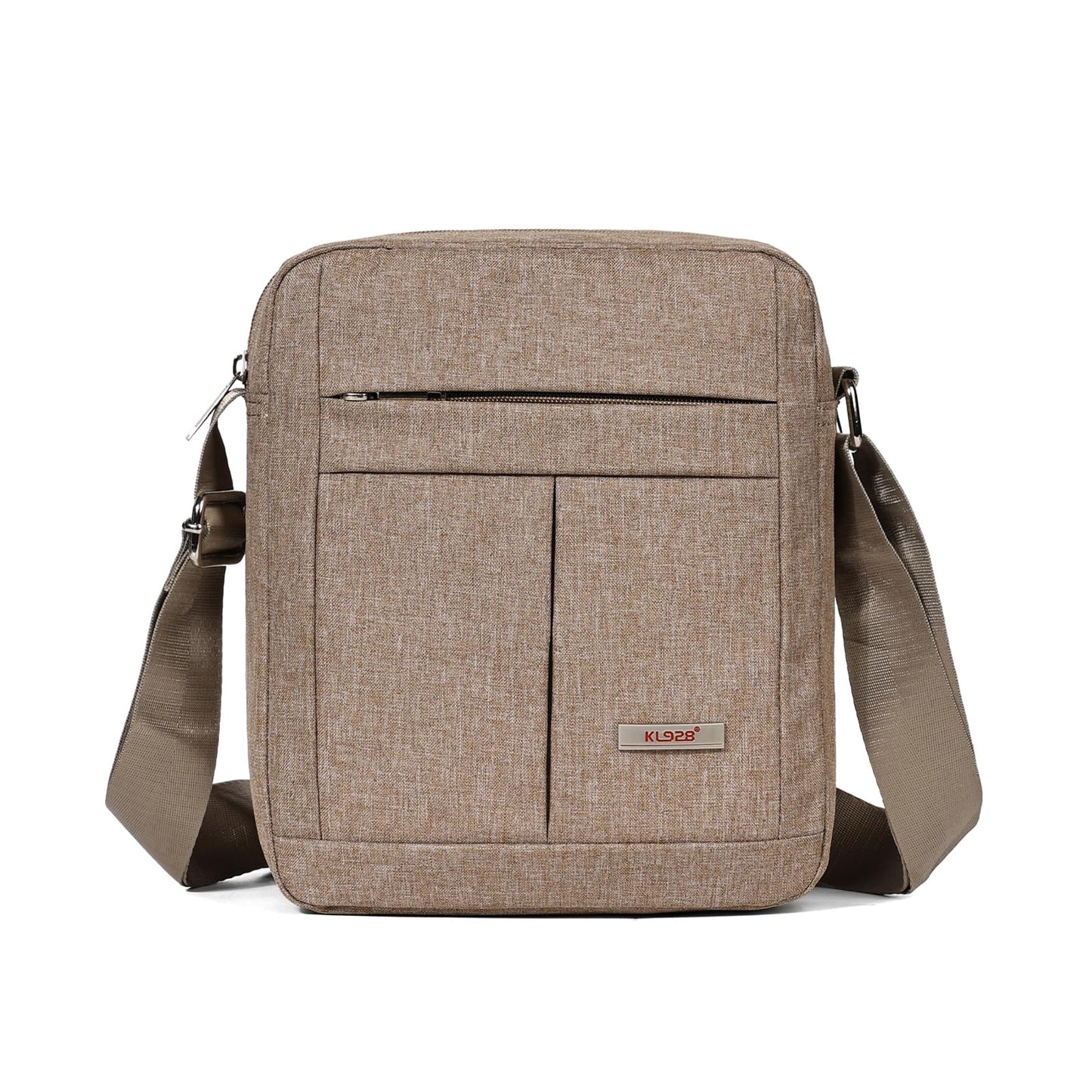 KL928 Men's Messenger Bag - Crossbody Shoulder Bags Travel Bag Man Purse Casual Sling Pack for Work Business (Khaki)
