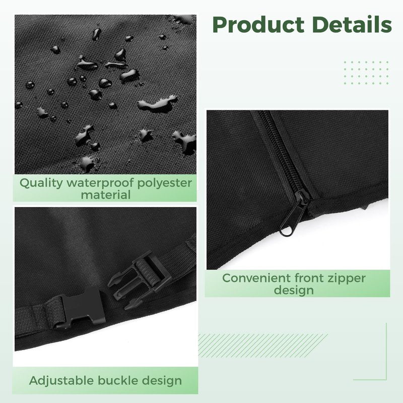 TIMCORR Golf Bag Cover,34 x 33 x 20 in Golf Bag Rain Cover,Waterproof & Dustproof Golf Bag Cover Hood with Front Zipper, Adjustable Straps and Bottom Opening Design, Fits Stand & Cart Bags (Black)
