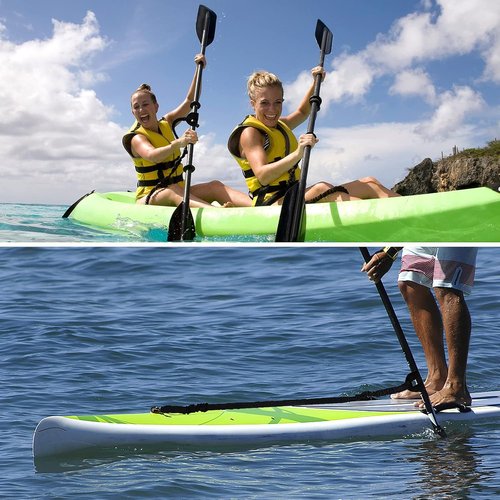 Kayaking Paddle Leash Tether by [Brand Name] - Stretchable Coiled Lanyard Extends to 59 Inches (Black)