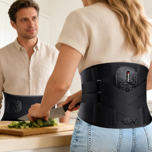 ZINUU Back Brace for Lower Back Pain with 8X Powerful Bionic Support System, Back Support Belt for Men Women with 3D Lumbar Pad, Breathable Lumbar Support Belt for Scoliosis,Sciatica,Herniated Disc, M