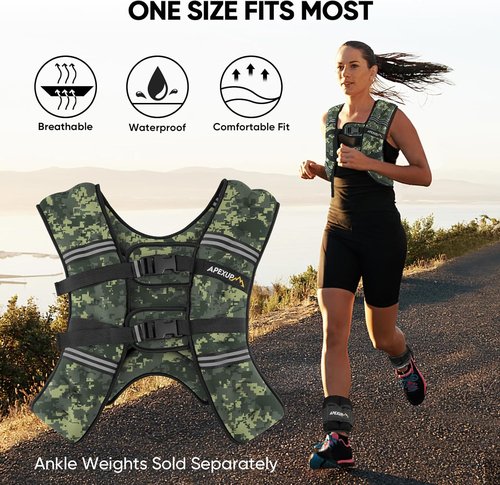 APEXUP Weighted Vest - Versatile Workout Gear for Men & Women | Ideal for Strength Training & Running