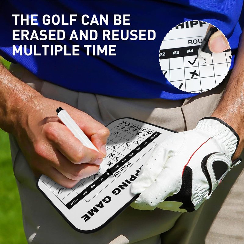 VEASAERS Golf Scorecard Board Erasable with 1 Free Pen, Plastic Write on Whiteboard Dry Erase Score Card Holder Accessories Gift for Men Women Golfer (2 Pack Whiteboard)
