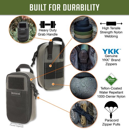 Maxpedition Skinny Pocket Organizer, Wolf Gray, one Size (PT1312W)