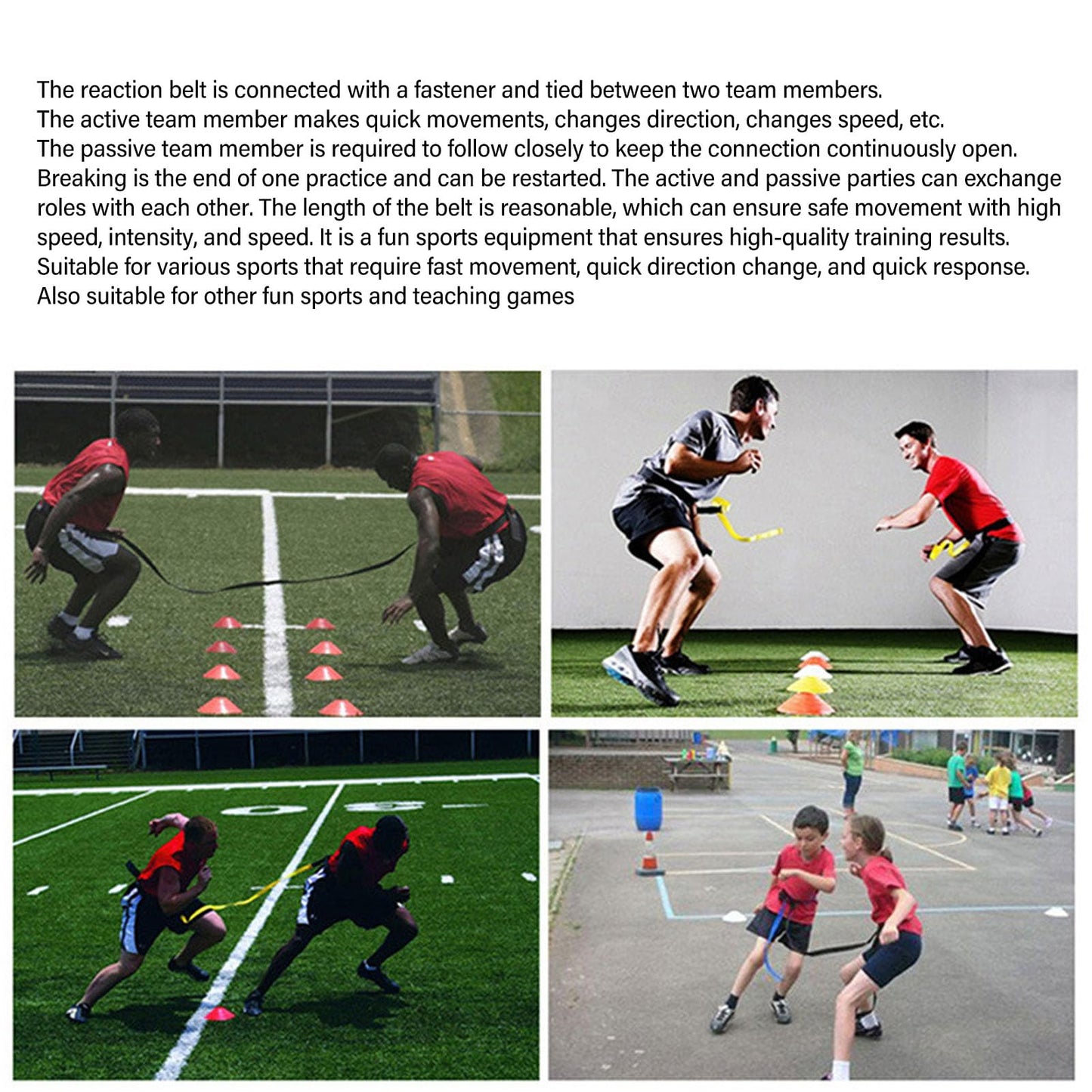 Topyond Soccer Training Belt, Speed and Agility Training Set, Athletic Gear Reaction Trainning Belt for Soccer Footwork Reaction, Includes Belt and Nylon Components, Unisex