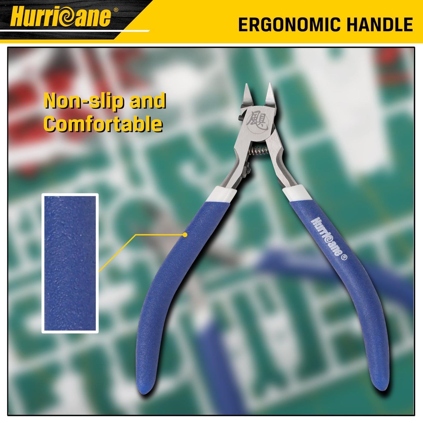 HURRICANE Professional Model Nippers for Gundam - 4.8" Single-Blade Precision and Auto-rebound Spring, Hobby Nippers for Gundam Repairs and Fixes, Includes Leather Sheath & Hex Wrench