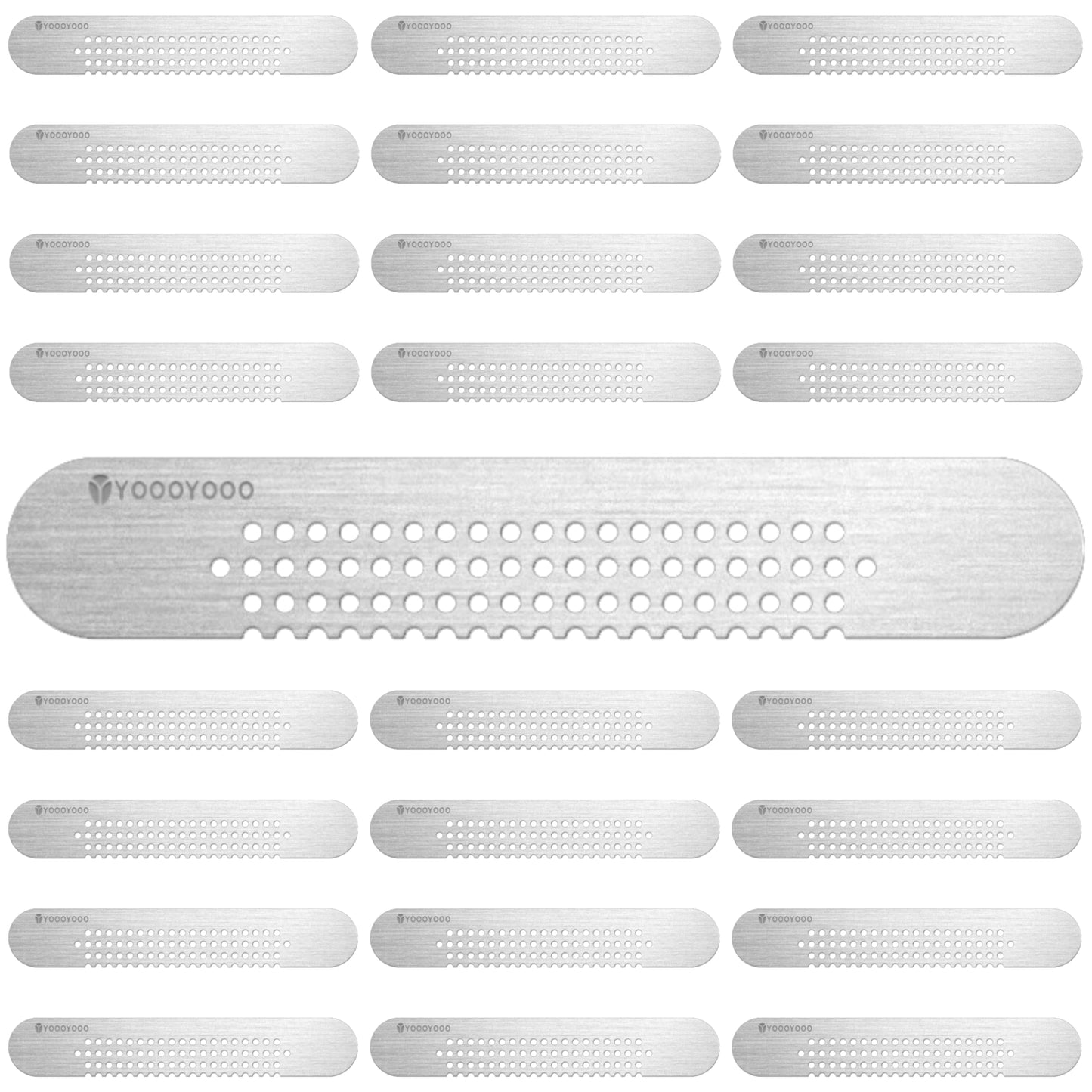 25PCS 304 Stainless Steel More Durable Window Weep Hole Screen Patch Drain Quickly PET Self Adhesive More Sticky & Waterproof (2.36in*0.39in(6cm*1cm))