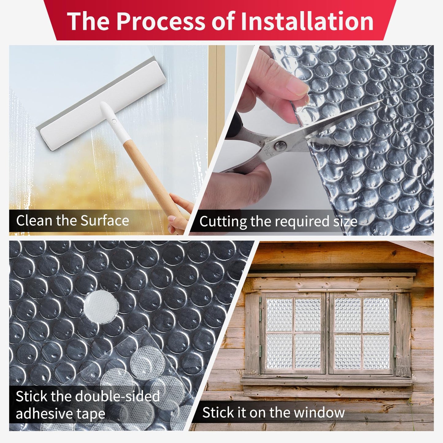 Aggsound Reflective Insulation Aluminum Foil Sheets 23.6 in X 10ft, Bubble Wrap for Packing Attic Door Insulation Cover, Window Tint for Home Heat Blocking, Window Film, Garage Door Screen，3mm