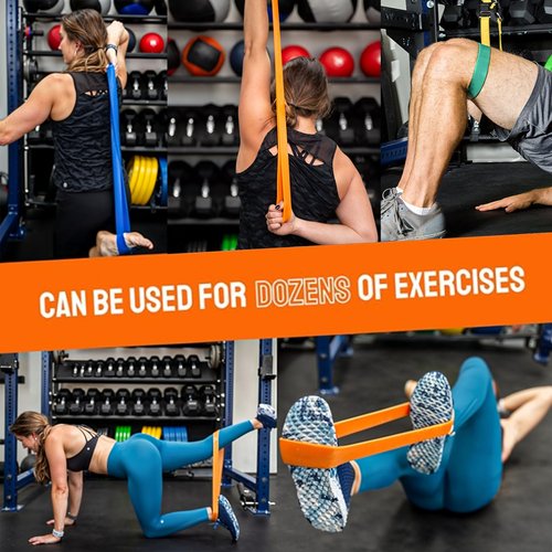 Pure Band - Professional Grade Physical Therapy Band for Home Workouts, Premium Thick Resistance Band Great for Stretching and Rehab, Latex-Free, Super Strong Band (Orange - Light Resistance)