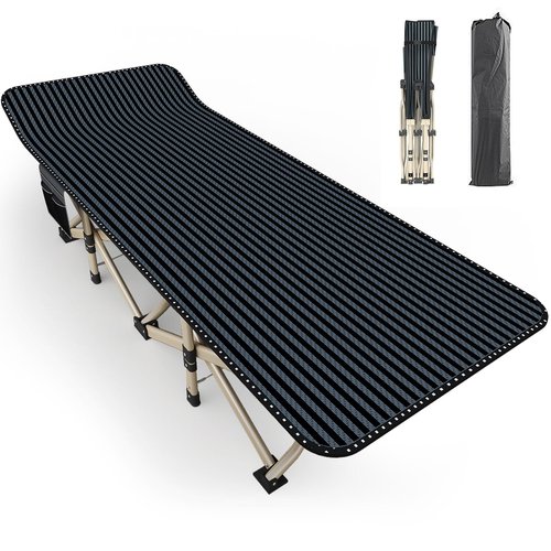 ATORPOK Oversized Camping Cot for Adults, Extra Wide 31.5'' Folding Bed with Carry Bag, Lightweight 500lbs Support, Portable Sleeping Cot for Home, Office, Camping