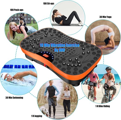 AXV Vibration Plate - Full Body Fitness Machine for Lymphatic Drainage | Weight Loss Shaker Pad