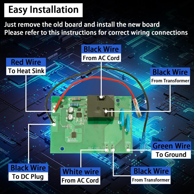 28667G01 EZGO Charger 36 Volt Charger Board Power Control Board Replacement Board for Golf Carts Compatible with Powerwise Charger Board Replaces# 28566G01 28566-G01 28566-G03 28126-G01 28667-G01
