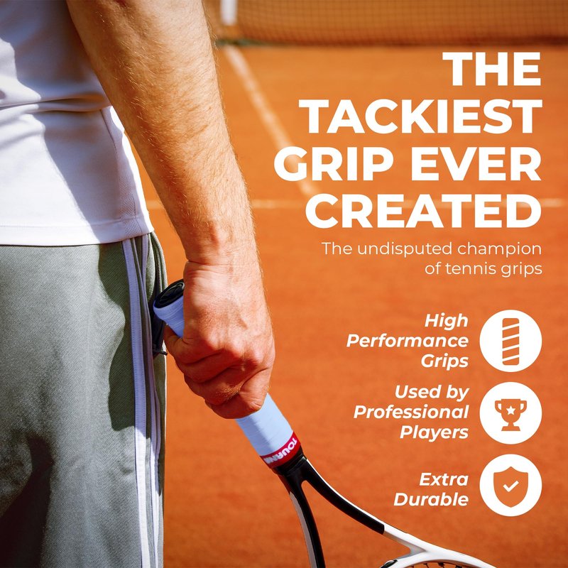 Tourna Mega Tac Extra Tacky Overgrip, Blue (30-Pack) (MT-30-XLB)