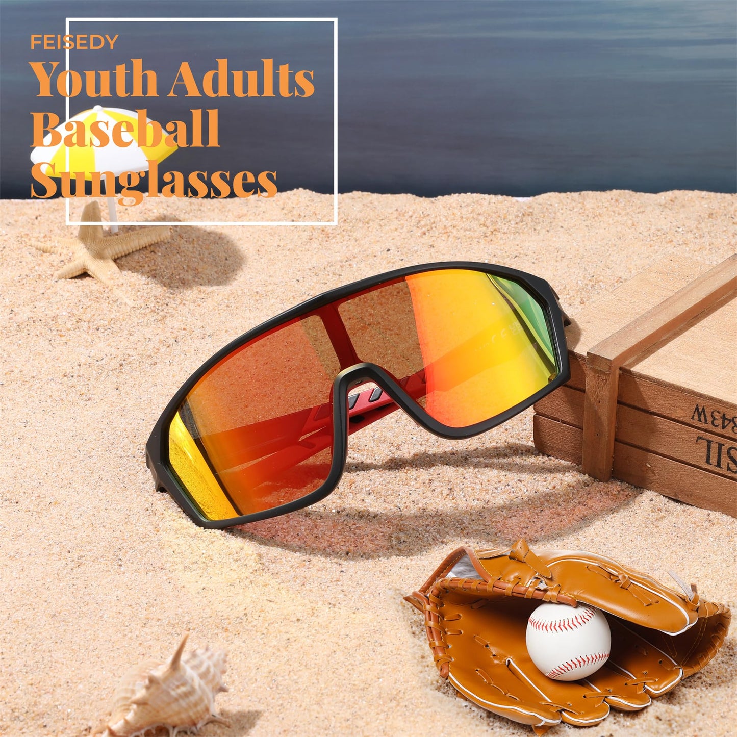 FEISEDY Polarized Sports Sunglasses for Men Women Cycling Running Fishing Tac Glasses UV400 Protection B1125