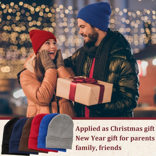 Chicingyou 120 Pcs Bulk Men Knitted Hats with Fleece Lining for Charity Homeless Donations, Unisex Beanies Winter Warm Hats(Classic)