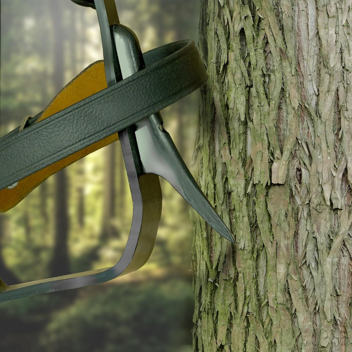 Tree Climbing Spikes Set,Adjustable Tree Climbing Gear with Straps and Spike Protectors , 350lbs Load Capacity, Green, Classic Style, Tree Climbing Gear Kit for Climbers, Fruit Picking & Lumberjack