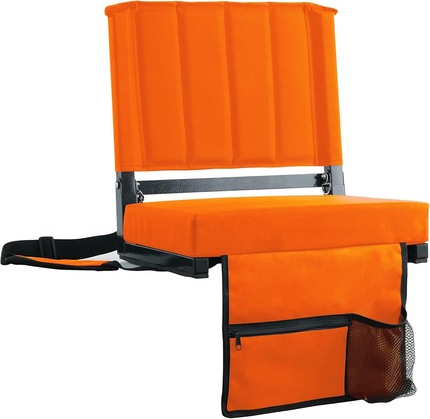 Sport Beats Stadium Seats - Comfortable Bleacher Chairs with Back Support & Cushion | Orange, 1pc Regular - 17" W x 12" D x 16.5" H