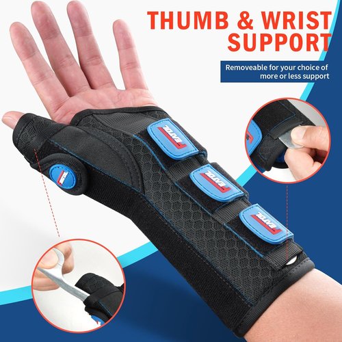 FEATOL Wrist Brace with Thumb Spica Splint - Pain Relief for De Quervain's, Carpal Tunnel | Large/Extra Large