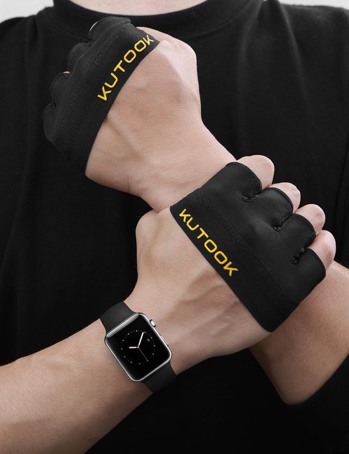 KUTOOK Weight Lifting Workout Gloves for Men/Women, XRD Padded Grip, Breathable Partial for Calluses, Weightlifting for Exercise, Kettlebell, Pull-Ups, Training, Large