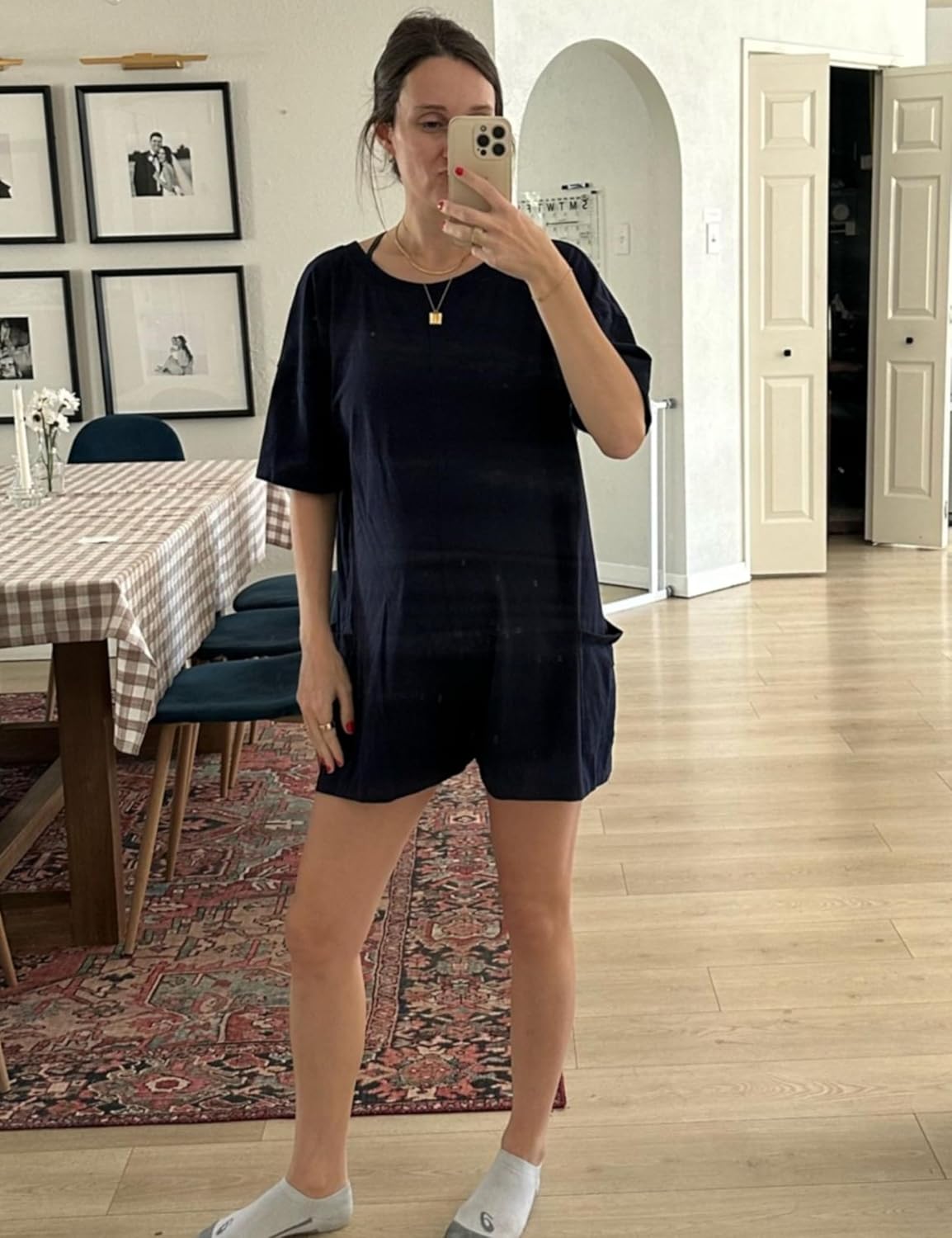 Skiennix Women's Athletic Romper - Casual Oversized Jumpsuit for Workouts | Hot Shot Tee Design