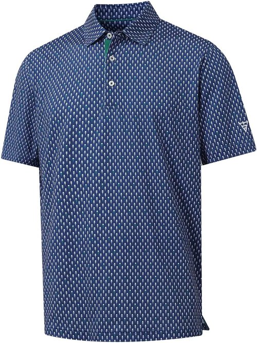 M MAELREG Men's Golf Shirt - Short Sleeve Dry Fit Polo with Moisture-Wicking Performance Patterns