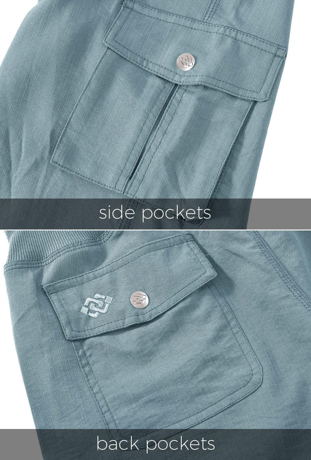 MoFiz Women's Capri Pants - Lightweight Casual Capris with Pockets for Hiking | Loose Fit & Dressy