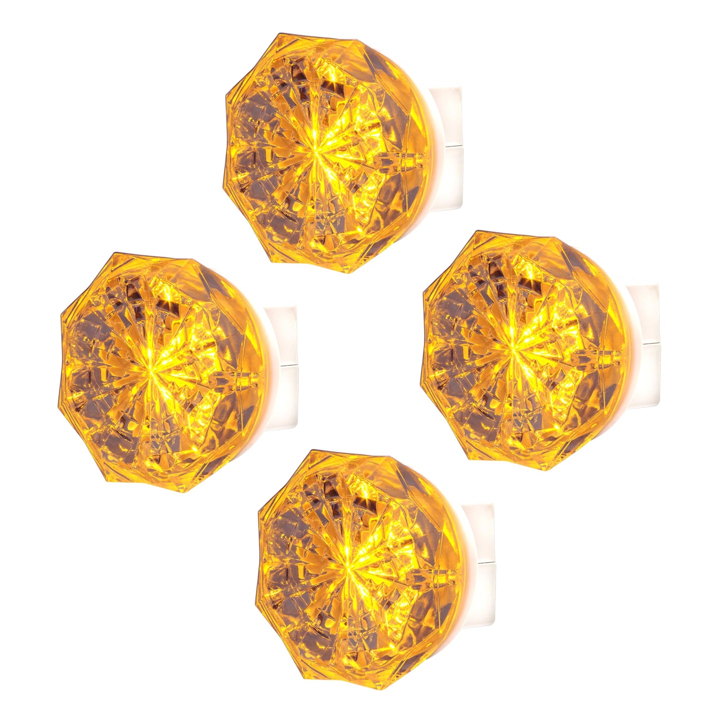 GE SleepLite Jewel LED Night Light, Plug-in, Always On, Warm White, UL-Certified, Energy Efficient, Ideal Nightlight for Bedroom, Bathroom, Nursery, Hallway, Kitchen, 85881, 4 Pack