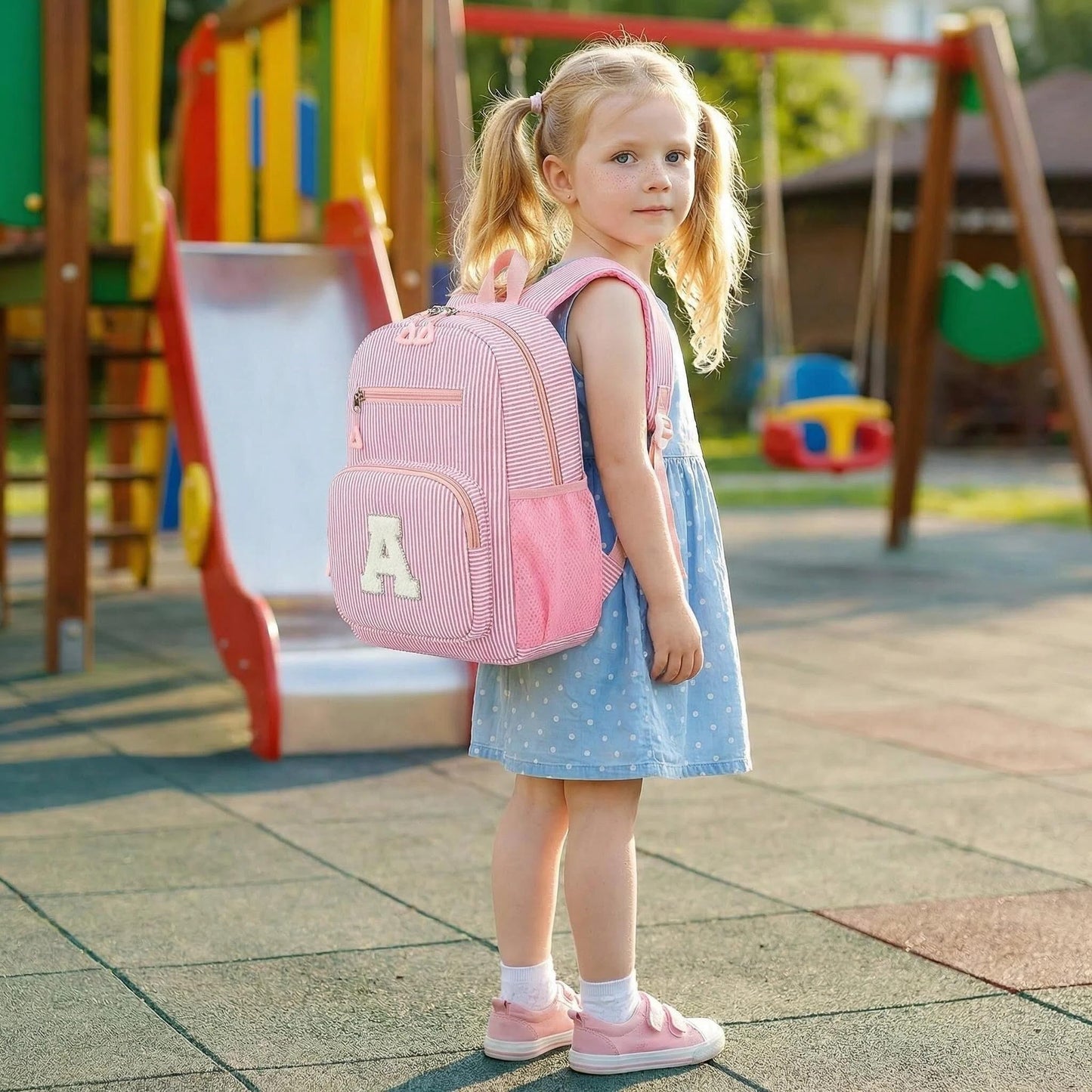 HuiLeo Mini Toddler Backpack for Girls 2-4, Cute Personalized Preschool Kindergarten Backpack for Kids Birthday Gifts (Pink A)