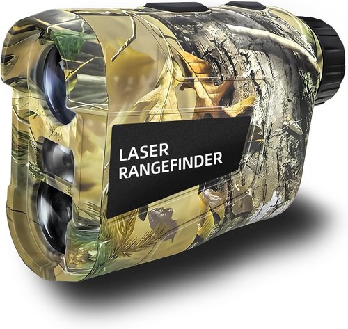 Laser Rangefinder | 1000 Yards | Rechargeable with Slope, Angle, Speed & Scan | 6X Magnification, Camo, Waterproof for Golf & Archery