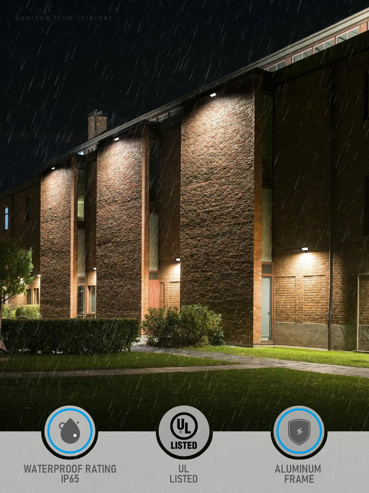 LEONLITE 100W/80W/50W Adjustable LED Flood Light Outdoor with Knuckle Mount, UL Listed, 5000K/4000K/3000K Selectable, 120/277V, Security Flood Lighting for Yard, Garage, IP65 Waterproof, Bronze