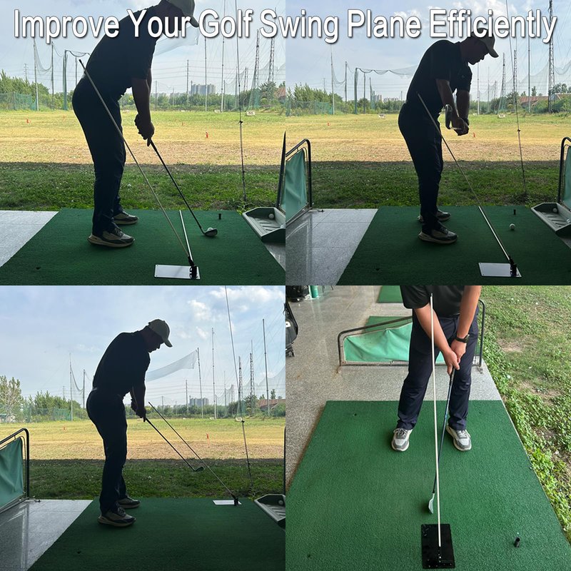 Golf Alignment Stick Holder Swing Practice Plate Plane Trainer Training Aid Alignment Stick Base (Practice Plate)