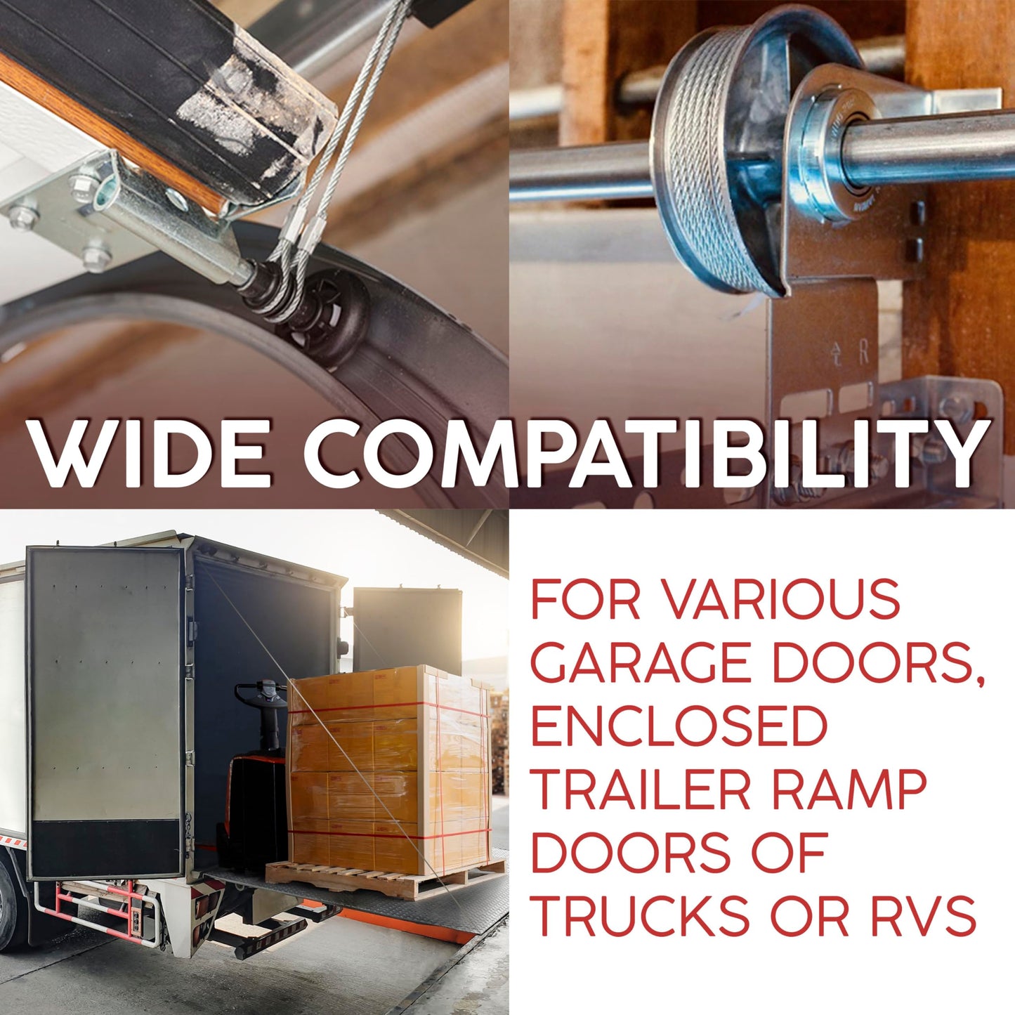 2 Pack 9.6 FT Garage Door Cables Torsion Spring Wire, Replacement Cable Wire, Garage Door Replacement Parts