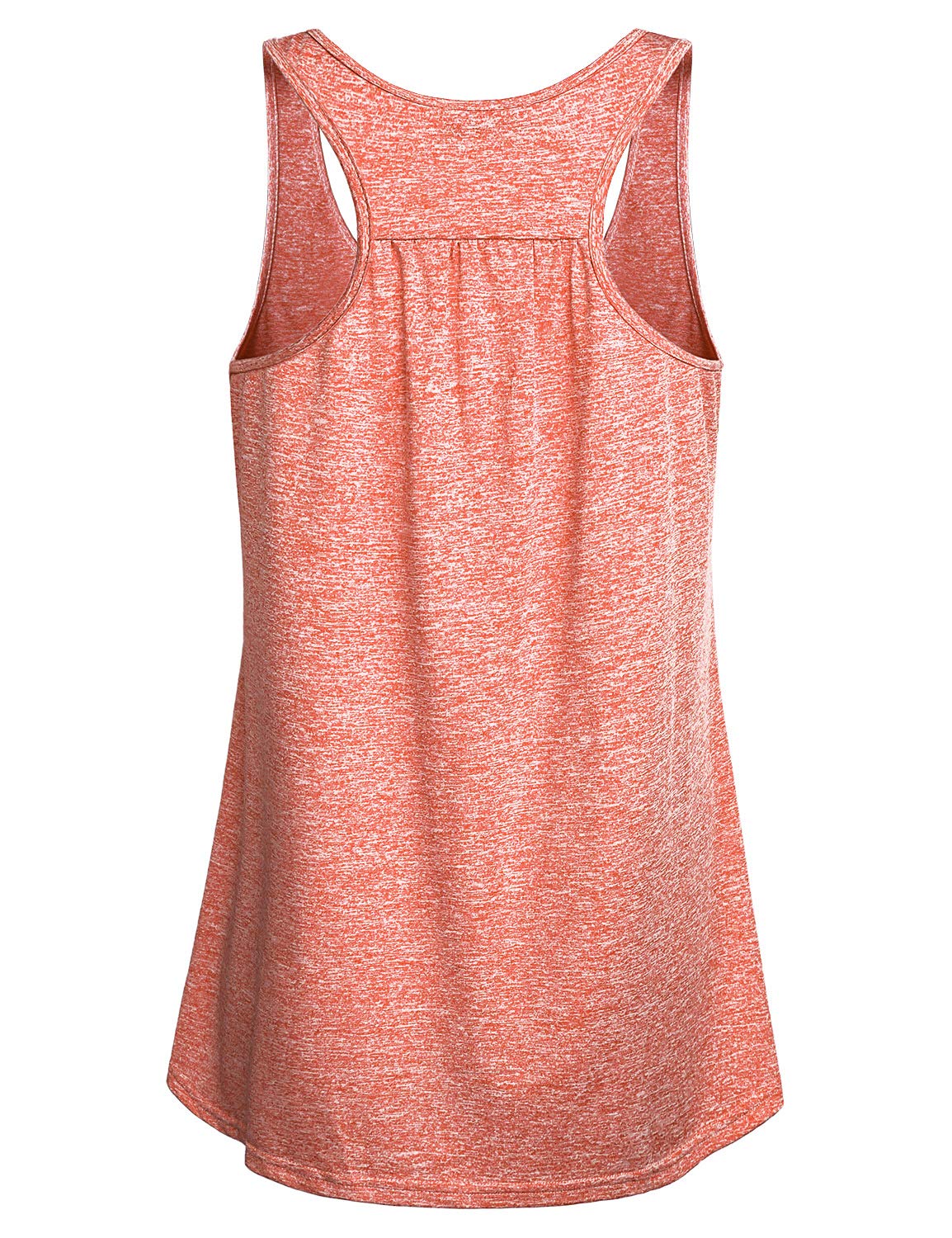 Miusey Yoga Tops for Women,Cute Workout Racerback Tanks Fashion 2022 Summer Muscle Active Shirts Sleeveless Exercise Sports Gym Athletic Activewear Pilates Clothes Coral M