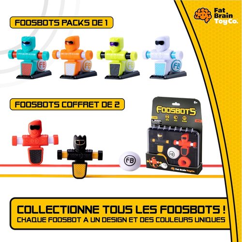 Fat Brain Toys Foosbots On The Go - Tabletop Trickshot Game for 2 Players | Soccer Fun for Kids 6+