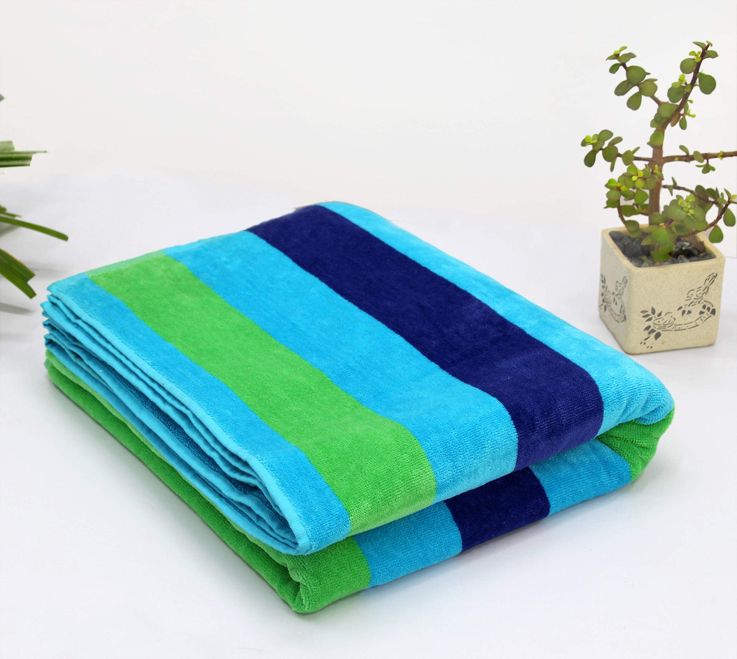 COTTON CRAFT Extra Wide Beach Towel for Two - Oversized 58x68